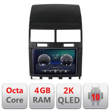 Navigatie dedicata VW Touareg 2004-2011 C-042 Android Octa Core Ecran 2K QLED GPS  4G 4+32GB 360 KIT-042+EDT-E409-2K