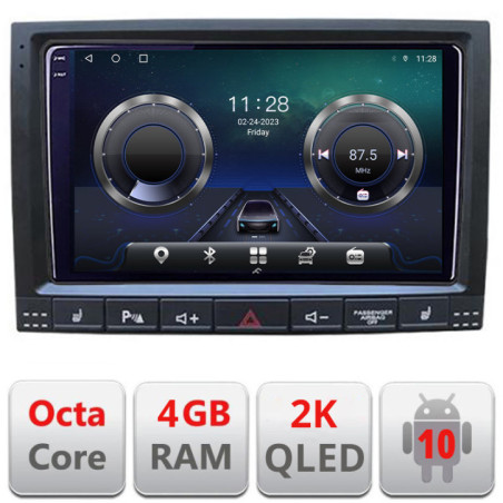Navigatie dedicata VW Touareg 2004-2010 Android Octa Core Ecran 2K QLED GPS  4G 4+32GB 360 KIT-042-v2+EDT-E409-2K