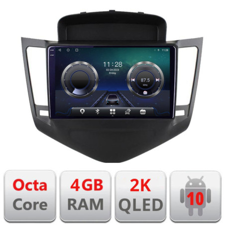 Navigatie dedicata Chevrolet Cruze 2009- C-045 Android Octa Core Ecran 2K QLED GPS  4G 4+32GB 360 KIT-045+EDT-E409-2K