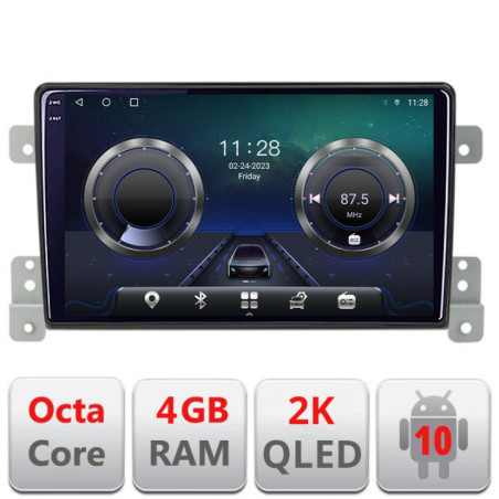 Navigatie dedicata Suzuki Grand Vitara Old C-053 Android Octa Core Ecran 2K QLED GPS  4G 4+32GB 360 KIT-053+EDT-E409-2K