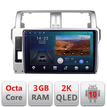 Navigatie dedicata Toyota Landcruiser J150 Prado 2014-2017 B-065  Android Ecran 2K QLED octa core 3+32 carplay android auto KIT-065+EDT-E310V3-2K