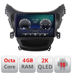 Navigatie dedicata Hyundai Elantra 2011-2013 C-092 Android Octa Core Ecran 2K QLED GPS  4G 4+32GB 360 KIT-092+EDT-E409-2K