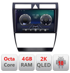Navigatie dedicata Audi A6 C-102 Android Octa Core Ecran 2K QLED GPS  4G 4+32GB 360 KIT-102+EDT-E409-2K