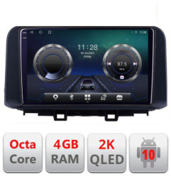 Navigatie dedicata Hyundai Kona C-1058 Android Octa Core Ecran 2K QLED GPS  4G 4+32GB 360 KIT-1058+EDT-E410-2K