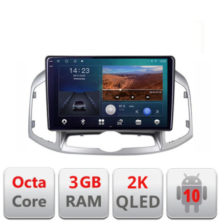 Sistem Multimedia MP5 Chevrolet Captiva 2012-2018 Manual B-109  Android Ecran 2K QLED octa core 3+32 carplay android auto KIT-109+EDT-E310V3-2K+CT20CV01+CT27AA46+CT24CV01