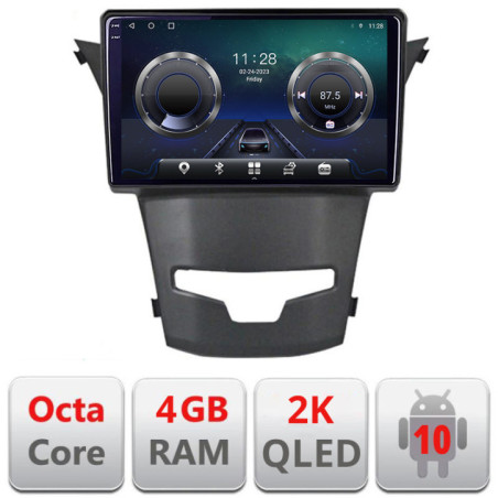 Navigatie dedicata Ssangyong Korando 2014-2019 C-1159 Android Octa Core Ecran 2K QLED GPS  4G 4+32GB 360 KIT-1159+EDT-E409-2K