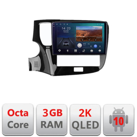 Navigatie dedicata Mitsubishi Oultander 2020- B-1230-20  Android Ecran 2K QLED octa core 3+32 carplay android auto kit-1230-20+EDT-E310V3-2K
