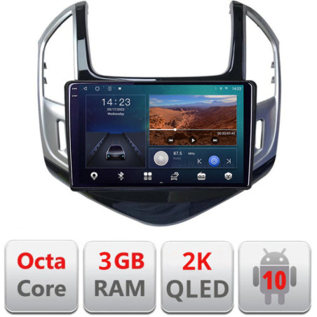 Navigatie dedicata Chevrolet Cruze 2013- B-1267  Android Ecran 2K QLED octa core 3+32 carplay android auto KIT-1267+EDT-E309V3-2K