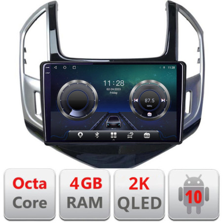 Navigatie dedicata Chevrolet Cruze 2013-C-1267 Octa Core Android Octa Core Ecran 2K QLED GPS  4G 4+32GB 360 KIT-1267+EDT-E409-2K
