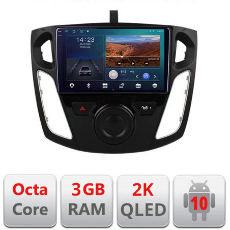 Navigatie dedicata Ford Focus 3 B-150  Android Ecran 2K QLED octa core 3+32 carplay android auto KIT-150+EDT-E309V3-2K