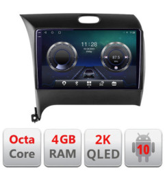 Navigatie dedicata Kia Cerato 2013-2017 C-1562 Android Octa Core Ecran 2K QLED GPS  4G 4+32GB 360 KIT-1562+EDT-E409-2K