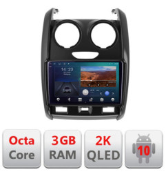Navigatie dedicata Dacia Duster 2012-2019 B-157  Android Ecran 2K QLED octa core 3+32 carplay android auto KIT-157+EDT-E309V3-2K