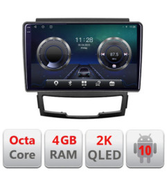 Navigatie dedicata Ssangyong Korando 2011- 2013  C-159 Android Octa Core Ecran 2K QLED GPS  4G 4+32GB 360 KIT-159+EDT-E409-2K