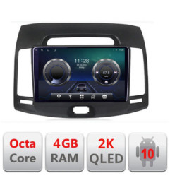 Navigatie dedicata Hyundai Elantra 2007-2011 C-2009 Android Octa Core Ecran 2K QLED GPS  4G 4+32GB 360 KIT-2009+EDT-E409-2K