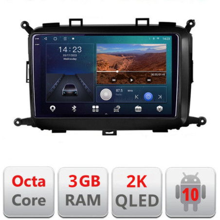 Navigatie dedicata Kia Carens 2013-2018 B-2023  Android Ecran 2K QLED octa core 3+32 carplay android auto KIT-2023+EDT-E309V3-2K