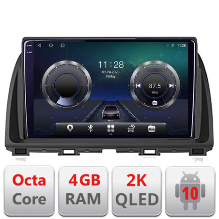 Navigatie dedicata CX-5 2012-2015 C-212 Android Octa Core Ecran 2K QLED GPS  4G 4+32GB 360 KIT-212+EDT-E410-2K