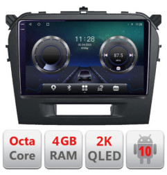Navigatie dedicata Suzuki Grand Vitara 2016- C-2265 Android Octa Core Ecran 2K QLED GPS  4G 4+32GB 360 KIT-2265+EDT-E409-2K