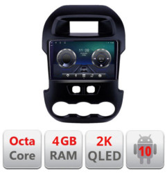Navigatie dedicata Ford Ranger C-245 Android Octa Core Ecran 2K QLED GPS  4G 4+32GB 360 KIT-245+EDT-E409-2K