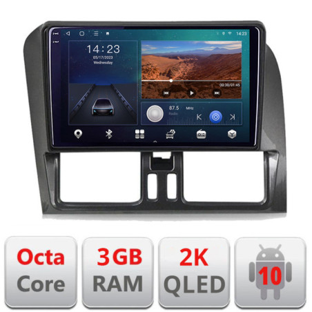 Navigatie dedicata Volvo XC60 2014-2018 sistem Sensus Connect B-272-14  Android Ecran 2K QLED octa core 3+32 carplay android auto kit-272-14+EDT-E309V3-2K
