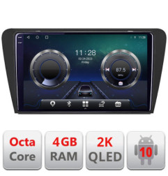 Navigatie dedicata Skoda Octavia 2014-2020 Manual C-279 Android Octa Core Ecran 2K QLED GPS  4G 4+32GB 360 KIT-279+EDT-E410-2K