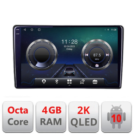 Navigatie dedicata Peugeot 307 C-307 Android Octa Core Ecran 2K QLED GPS  4G 4+32GB 360 KIT-307+EDT-E409-2K