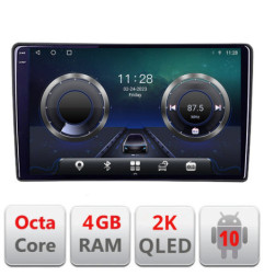 Navigatie dedicata Peugeot 308 2013-2018 C-308 Android Octa Core Ecran 2K QLED GPS  4G 4+32GB 360 KIT-308+EDT-E409-2K
