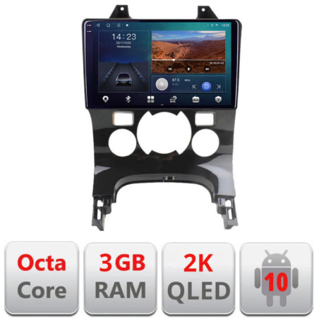 Navigatie dedicata Peugeot 3008 Quad Core B-323  Android Ecran 2K QLED octa core 3+32 carplay android auto KIT-323+EDT-E309V3-2K