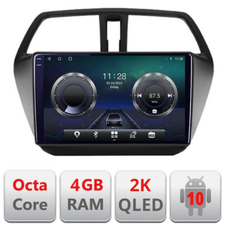 Navigatie dedicata Suzuki S-Cross C-337 Android Octa Core Ecran 2K QLED GPS  4G 4+32GB 360 KIT-337+EDT-E409-2K