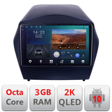 Navigatie dedicata Hyundai IX35 B-361  Android Ecran 2K QLED octa core 3+32 carplay android auto KIT-361+EDT-E309V3-2K