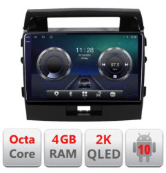 Navigatie dedicata Toyota LandCruiser 2008-2015 C-381 Android Octa Core Ecran 2K QLED GPS  4G 4+32GB 360 KIT-381+EDT-E410-2K