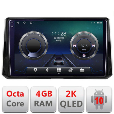 Navigatie dedicata Toyota Corolla 2019- C-388-levin Android Octa Core Ecran 2K QLED GPS  4G 4+32GB 360 kit-388-levin+EDT-E410-2K