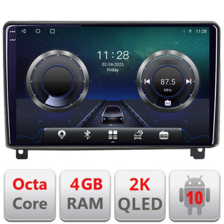 Navigatie dedicata Peugeot 407 2004-2011  Android Octa Core Ecran 2K QLED GPS  4G 4+32GB 360 KIT-407+EDT-E409-2K