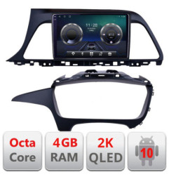 Navigatie dedicata Hyundai Sonata Nou C-417 Android Octa Core Ecran 2K QLED GPS  4G 4+32GB 360 KIT-417+EDT-E409-2K