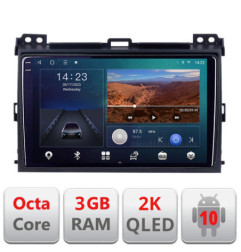 Navigatie dedicata Toyota Prado 2007- B-456  Android Ecran 2K QLED octa core 3+32 carplay android auto KIT-456+EDT-E309V3-2K