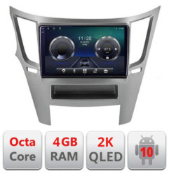 Navigatie dedicata Subaru Legacy 2010-2015 C-458 Android Octa Core Ecran 2K QLED GPS  4G 4+32GB 360 KIT-458+EDT-E409-2K