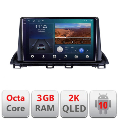 Navigatie dedicata Mazda 3 2014-2019  B-463  Android Ecran 2K QLED octa core 3+32 carplay android auto KIT-463+EDT-E309V3-2K