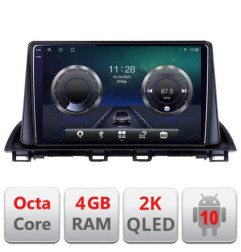 Navigatie dedicata Mazda 3 2014-2019 C-463 Android Octa Core Ecran 2K QLED GPS  4G 4+32GB 360 KIT-463+EDT-E409-2K