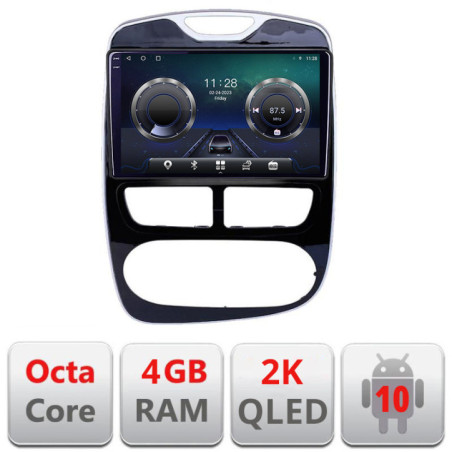 Navigatie dedicata Renault Clio 4 V1 Octa Core C-467 Android Octa Core Ecran 2K QLED GPS  4G 4+32GB 360 KIT-467+EDT-E410-2K