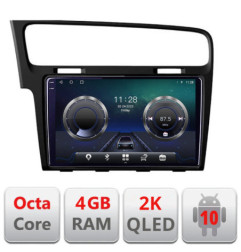 Navigatie dedicata VW Golf 7 C-491 Android Octa Core Ecran 2K QLED GPS  4G 4+32GB 360 KIT-491+EDT-E410-2K