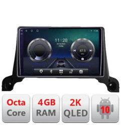 Navigatie dedicata Peugeot 5008 2016-2020 C-5008 Android Octa Core Ecran 2K QLED GPS  4G 4+32GB 360 kit-5008+EDT-E409-2K