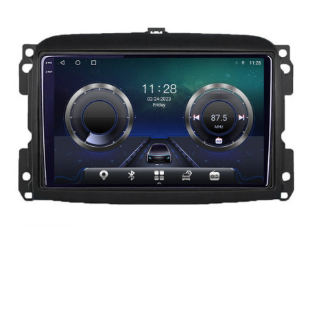 Navigatie dedicata Fiat 500 2015-2021 Android Octa Core Ecran 2K QLED GPS  4G 4+32GB 360 KIT-500new+EDT-E410-2K