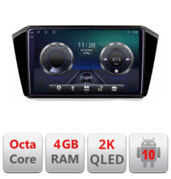 Navigatie dedicata VW Passat 2015- C-518 Android Octa Core Ecran 2K QLED GPS  4G 4+32GB 360 KIT-518+EDT-E410-2K