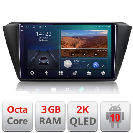 Navigatie dedicata Skoda Fabia 2015- B-541  Android Ecran 2K QLED octa core 3+32 carplay android auto KIT-541+EDT-E309V3-2K