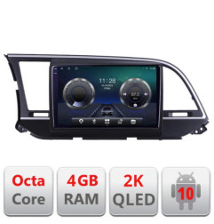 Navigatie dedicata Hyundai Elantra 2015-2018 C-581 Android Octa Core Ecran 2K QLED GPS  4G 4+32GB 360 KIT-581+EDT-E409-2K
