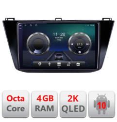 Navigatie dedicata VW Tiguan 2016- C-5883 Android Octa Core Ecran 2K QLED GPS  4G 4+32GB 360 KIT-5883+EDT-E410-2K