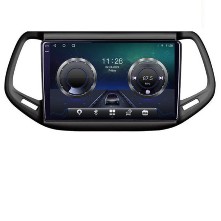 Navigatie dedicata  Jeep Compass 2017 Manual C-732 Android Octa Core Ecran 2K QLED GPS  4G 4+32GB 360 KIT-732+EDT-E410-2K