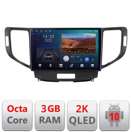 Navigatie dedicata Honda Accord 2008-2012 B-8951  Android Ecran 2K QLED octa core 3+32 carplay android auto KIT-8951+EDT-E309V3-2K