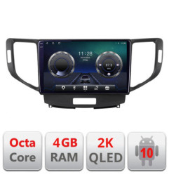 Navigatie dedicata Honda Accord 2008-2012 C-8951 Android Octa Core Ecran 2K QLED GPS  4G 4+32GB 360 KIT-8951+EDT-E409-2K