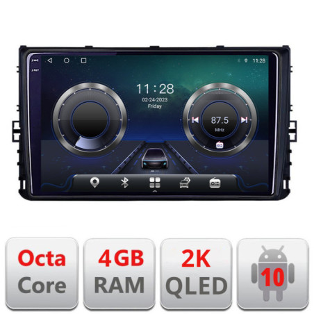 Navigatie dedicata grupul VW C-933 Android Octa Core Ecran 2K QLED GPS  4G 4+32GB 360 KIT-933+EDT-E409-2K