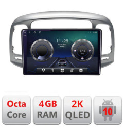 Navigatie dedicata Hyundai Accent 2006-2012 C-Accent Android Octa Core Ecran 2K QLED GPS  4G 4+32GB 360 KIT-accent+EDT-E409-2K